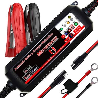 MOTOPOWER MP00207-FR 6V/12V 4AMP Caricabatterie Intelligente Completamente Automatico Maintainer con Modalità di Recupero della Batteria
