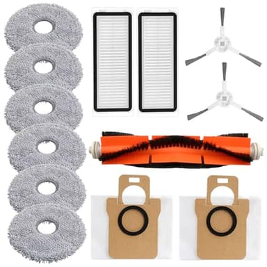 Bekasa Set di accessori per Dreame L20 Ultra/L20 Ultra Complete, 13 accessori per Dreame S20 ultra/S20 Ultra Complete, 1 spazzola principale, 2 spazzole laterali, 6 tamponi, 2 filtri, 2