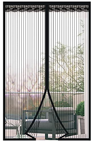 DIKER Zanzariera Magnetica per Porte Anti Zanzare Calamite Tenda Anti Zanzare Insetti Facile da installare per ideale per porte da balcone, cantine, terrazze (Nero, 140 * 240cm)