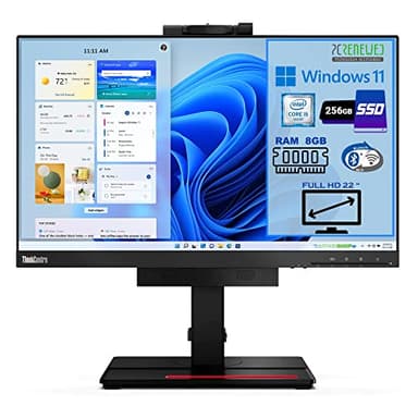 Pcrenewed Pc Fisso All In One 22″ computer desktop Intel Core i5-6500T 2.5Ghz | 8GB RAM | 256GB SSD | Monitor 22” FullHD WebCam Audio Windows 11 Pro WIFI BTH e Rete (Ricondizionato) (Solo PC)