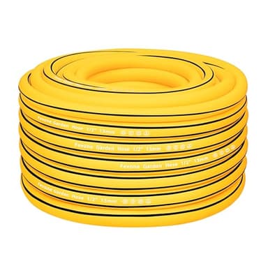 Fevone Tubo acqua giardino 30 metri 1/2 pollice (13mm) Tubo per giardino 4 layer 25 Bar ad alta resistenza portatile all'aperto Flessibile robusto con protezione antipiega Giallo/Nero