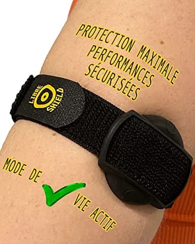 Freestyle Libre Shield 2 - Fascia da braccio Maximum Freestyle Libre 2, monitoraggio continuo della glicemia, protezione per la cura del diabete, cerotti adesivi non necessari. Copertura del sensore