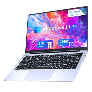KUMNOSAL PC Portatile Win 11 Pro, Celeron J4125 Notebook 14,1 Pollici IPS FHD(8GB LPDDR4 RAM 256GB SSD Laptop),Computer Portatile convertibile a 180°, BT5.0, USB3.0, protegge la tastiera Italiano