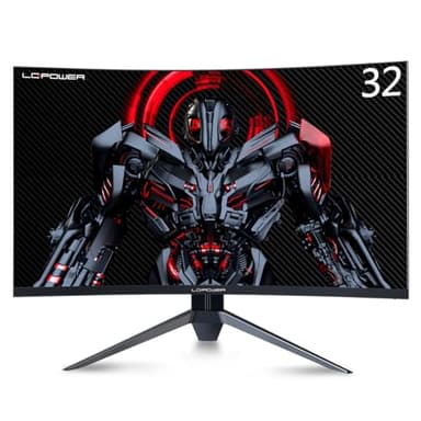 LC-Power Monitor Curvo 32" Full HD, 1920 * 1080, 165Hz, VA 16:9 Display, Schermo Antiriflesso, Flicker Safe, Nero