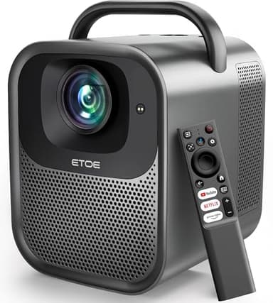 Proiettore 4k Google TV Netflix Ufficiale 9000+ Apps, Videoproiettore ETOE Nativo 1000ANSI FHD 1080p, Video Proiettore Portatile Seal Pro Bluetooth/WiFi/Dolby/Autofocus/20W Speaker Projector Per Casa