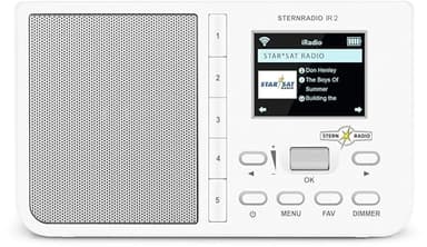 TechniSat STERNRADIO IR 2 - Radio Internet (WLAN, batteria sostituibile, display a colori, pulsanti di selezione diretta modificabili, stazioni radio per dormire, sveglia, timer, snooze, AUX, App)