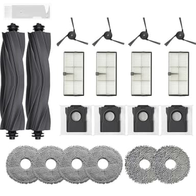 JoyBros Accessori per Dreame L40 Ultra X40 Ultra Complete X40 Master,Mocio Panni X6 ; Sacchetto X4 ; Filtro HEPA X4 ; Spazzole Principali X2 ; Spazzole Laterali X4