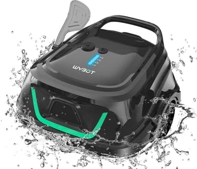 (2024 Upgrade) WYBOT A1 Pulitore per Piscina Cordless con 4 Sicli di Pulizia, 120 Minuti di Pulizia a Ricarica Rapida in 2,5 Ore, LED Indicatore, Robot Piscina Fuori Terra con Doppia Filtrazione