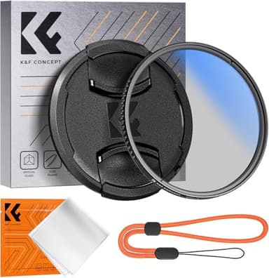K&F Concept 52mm Filtro Polarizzatore Circolare con Tappo + Un Panni di Puliziaper per Obiettivo Fotocamera, Ultra Sottile CPL Filtro in Vetro Ottico con Nano Rivestimento a 18 Strati (Nano-K Serie)