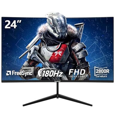 Gawfolk 24 pollici 180Hz monitor di gioco curvo, 100% sRGB,FHD 1080p,1ms,senza bordi, FreeSync, grandangolo 178°,HDMI/DisplayPort, VESA 75 * 75mm - nero…