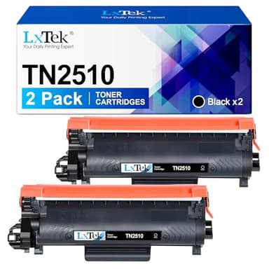 LxTek TN2510 Compatibili per Brother TN-2510 TN 2510 Cartucce Toner per Brother MFC-L2800DW HL-L2400DWE MFC-L2835DW HL-L2445DW MFC-L2860DWE MFC-L2827DW DCP-L2665DW DCP-L2660DW (Nero, 2-Pack)