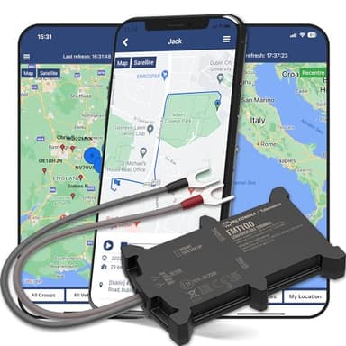 Transpoco Localizzatore GPS per Auto - Batteria Collegata 2G GPS Tracker per Veicoli, Moto, Furgoni, Camion, Tracciatore Geolocalizzatore Spia Antifurto con App e SIM Integrata (Abbonamento Richiesto)