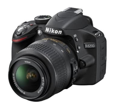 Nikon D3200 Fotocamera Reflex Digitale, 24.2 Megapixel con Obiettivo 18-55VR, Colore Nero [Versione EU]