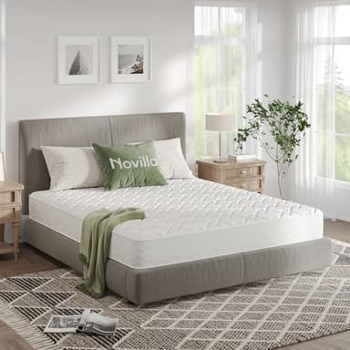 Novilla Materasso 160x200, Materasso Matrimoniale a Molle e Schiuma Altezza 20cm, Materasso a Molle Insacchettate Sostegno Perfetto, Confortevole e Traspirante, Durezza Media