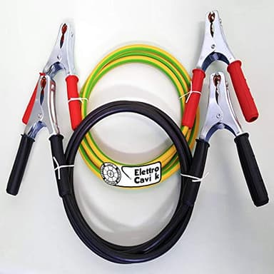 ® ELETTRO CAVI K - CAVI PER BATTERIA AUTO CAMION FURGONI TIR TRATTORI IN RAME 70 mm² 3 + 3 mt PROFESSIONALI FLESSIBILI CON PINZE IN ACCIAIO ZINCATO 400 A CON MORSETTIERA IN RAME