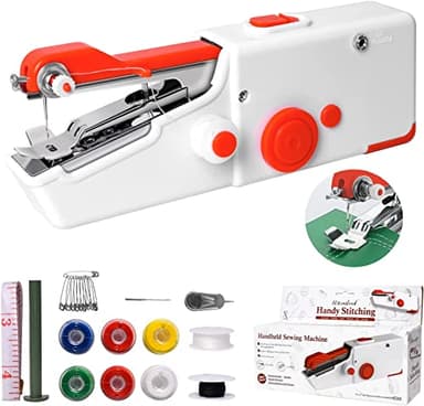 Macchina da Cucire Portatile, Macchina da Cucire Elettrica Portatile Quick Sew Mini per Principianti Adulti, Facile da Usare Adatta per Cucire Vestiti, Viaggi in Famiglia, Fai Da Te