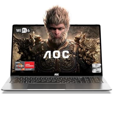 AOC PC Gaming Portatile AMD Ryzen 7 5825U,RAM 16GB SSD 512GB (fino a 4 TB),16,1 pollici Gaming Notebook, Radeon Vega 8, Tastiera Retroilluminata Computer Portatile, BT5,2/WiFi-6 BATTERE Core i7