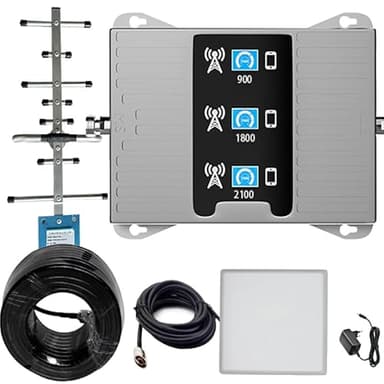 2G 3G 4G LTE DCS WCDMA GSM Amplificatore Del Segnale Cellulare,Set Completo (900/1800/2100mhz)