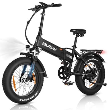 VARUN Bici Elettrica, 20''*4.0" Fat Tire Bici Elettrica Pieghevole con 48V 13Ah(624WH) Batteria, Fino a 100KM, 250W 55NM Motore, Bicicletta Elettrica Uomo Donna con 7 Velocità, EBike per All-Terrain