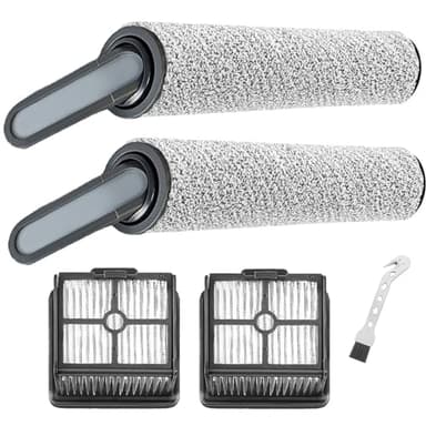 DianSung Spazzole Rullo + filtro per Dreame H12 / H11 Core aspirapolvere per liquidi e asciutti Parti di ricambio, set di accessori 2 Rulli per spazzole + 2 Filtri + 1 Spazzola per la pulizia