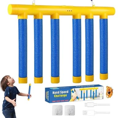 Jastown Giocattoli per l'allenamento di reazione con bastoncini che cadono – Gioco di cattura per coordinazione occhio-mano, gioco di cattura per bambini e adulti, gioco Reflex Challenge (A)