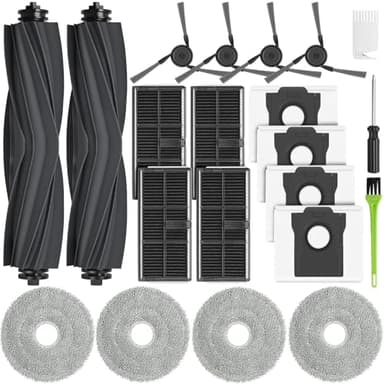 RUKHOOL Accessori Ricambi per Dreame X40 Ultra Complete / L40 Ultra Ricambi Kit X40 Master / X40 Ultra 6 Sacchetti Ricambio 4 Panni Mocio 2 Spazzola Principale 4 Filtri 4 Spazzole Laterali