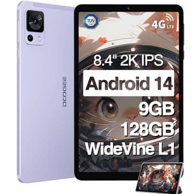 DOOGEE T20 MINI Tablet Android 14, Tablet 8 Pollici, Widevine L1, 9 GB+128 GB/TF 1TB, T606, 5060mAh, Tablet in Offerta, 5G WiFi, 13MP+5MP, Tablet 4G LTE/OTG/GPS/BT 5.0/Gaming Tablet, Tablet Con SIM