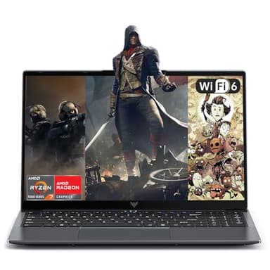 ACEMAGIC 15.6’’ PC Portatile Gaming AMD Ryzen 7 5825U(Battere i7-1355U) Laptop,RAM 16GB M.2 NVMe SSD 512GB (fino a 4 TB)Tastiera Retroilluminata Pellicola Tastiera in Italiano, WiFi-6, ‎8-Ore, Grigio