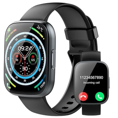 Smartwatch Uomo Donna, 1,95'' Orologio Smartwatch con Effettua/Risposta Chiamate, 110+ Modalità Sportive Fitness Tracker con Contapassi/Sonno/Cardiofrequenzimetro, IP68 Smart Watch per Android iOS