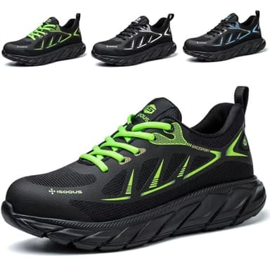 Scarpe Antinfortunistiche Uomo Scarpe da Lavoro Donna Leggere Scarpe Sicurezza con Punta in Acciaio Traspiranti Verde 43