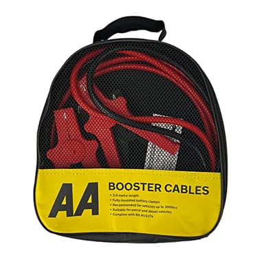 Cavi booster isolati AA, AA4550, per motori a benzina/diesel fino a 3000 cc, cavo da 3 m, custodia