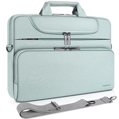 DOMISO 17 Pollici Borsa PC Impermeabile Custodia Messenger Ventiquattrore per Computer Portatile/Tablet/Notebook/Ultrabook/Chromebook da 17-17,3 pollici, Menta Verde
