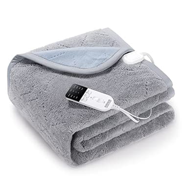 H2 Life Coperta Elettrica 180x150cm, 4 Impostazioni Di Calore, Auto Off Timer Termoforo Elettrico, Protezione Da Surriscaldamento, Efficienza Energetica