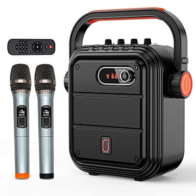 JYX Sistema PA Audio Cassa con 2 Microfoni, Bluetooth Altoparlante Amplificato portatile Impianto Karaoke, Cassa Karaoke Professionale Supporto TWS, FM,AUX, REC, TF, USB
