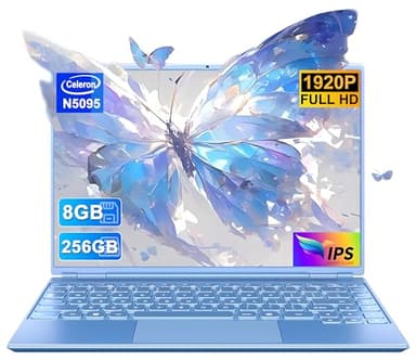 NOTODD PC Portatile Computer Portatile Notebook 14 Pollici 8GB 256GB SSD 1TB Estensioni, Win 11 Laptop Celeron N5095 fino a 2.9 GHz丨2.4G+5G WiFi丨2K FHD丨Tastiera Italiana Membrana Mouse Senza Fili-Blu