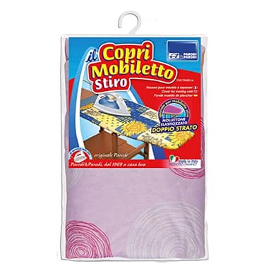 PARODI & PARODI- Copriasse da Stiro, Fodera per ASSE da Stiro in Cotone con Bordo Elasticizzato, Elastico Universale per Tutte Le Assi da Stiro, per Mobiletti da Stiro, Colori Assortiti, 110x60 cm