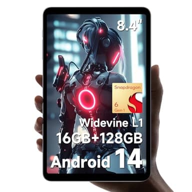 Snapdragon 6 Gen1 ALLDOCUBE 8,4 pollici Tablet iPlay60 mini Turbo, Android 14 Tablet gioco con 2 altoparlanti, 16GB RAM+128GB ROM/1 TB, FHD 1920 * 1200, Widevine L1, Giroscopio a 6 assi, PD18W Wifi5