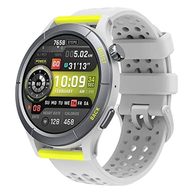 Amazfit Cheetah Round, 47 mm, Runner Smartwatch, GPS Dual-band, Navigazione Percorso, Mappe Offline, Allenatore di Corsa, Cardiofrequenzimetro, Alexa Integrato, 14 Giorni Durata Batteria
