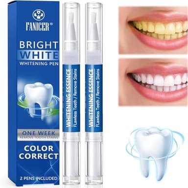 2 Pezzi Penna Sbiancante dei Denti, Penna Sbiancante Denti, Kit Sbiancamento Dentale Professionale, Rimuove le Macchie Dentali, Teeth Whitening Essence, Efficacia&delicato