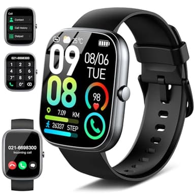 Smartwatch Uomo Donna, 1.91"HD Orologio Smartwatch con Effettua/Risposta Chiamate, Contapassi/Cardiofrequenzimetro, Orologio Fitness Tracker SpO2 Sonno, Impermeabile IP68 113+Sportive per Android iOS
