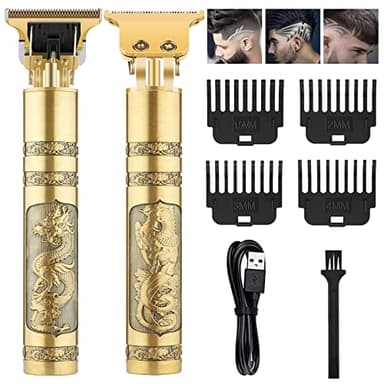 Tagliacapelli Uomo Professionale, Rasoio Elettrico per Capelli, 0mm Trimmer Barba e Capelli, T-Blade Tagliacapelli Uomo Kit, Macchinetta per Capelli Ricaricabile, Barba Trimmer Senza Fili
