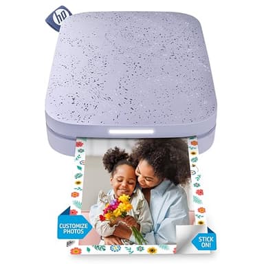 HP Sprocket 2x3" Stampante fotografica istantanea per smartphone- Portatile, wireless a colori- Foto adesive Zink- Stampa da dispositivi iOS e Android compatibili con Bluetooth e app divertente- Viola