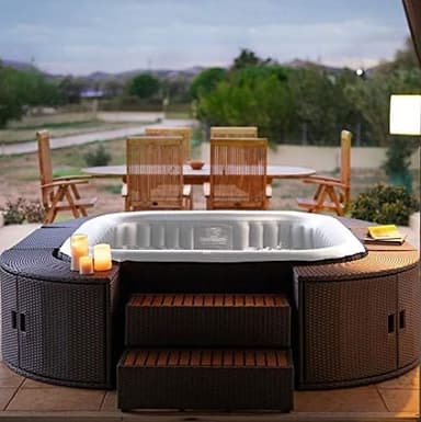 Bagno Italia Minipiscina gonfiabile idromassaggio 185 cm autogonfiante capienza 5 6 posti con 132 getti e ozonoterapia spa relax giardino Mspa