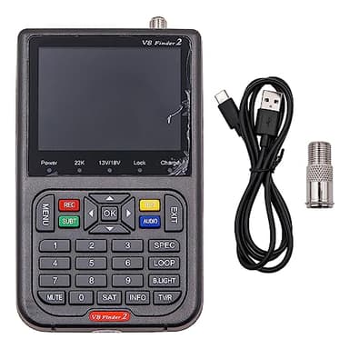 CENPEK V8 Finder2 Cercatore satellitare Digitale Rilevatore satellitare DVB-S2X Ricevitore decodificatore H.264 HD 3,5 Pollici LCD per la Regolazione di Parabole satellitari