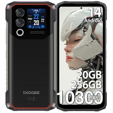 DOOGEE Blade 10 MAX Rugged Smartphone 2024, 20GB+256GB Telefono Indistruttibile, 6,56 pollici con display da 1,54 pollici,10300mAh 50MP+8MP, 4G Triple SIM/NFC/facciale ID/GPS