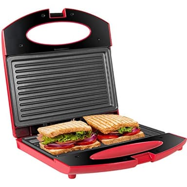Gotoll Tostiera,Tostapane Piastra 750W,Sandwich/Panini Maker,Piastre con Rivestimento Antiaderente (rosa, 2 sandwich)