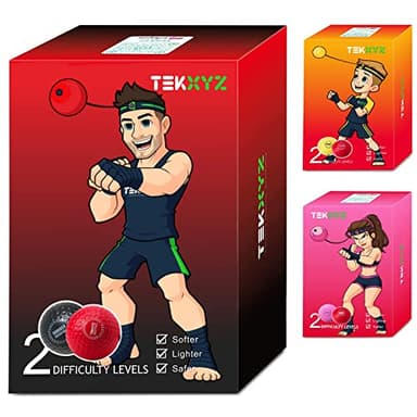 TEKXYZ Reflex Ball per Boxe Pallina Rimbalzante Allenamento Pugilato Contendente BR Boxing Reflex Ball Contender BR