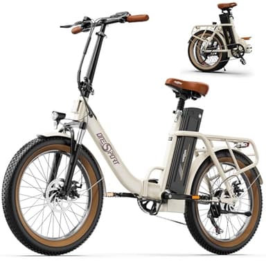 OneSport OT16-2 Bici Elettrica Pieghevole, 20" E-City Bike Portatile con Batteria Rimovibile 48V 17Ah & 250W Motore, 7 Velocità Crociera, Display LCD, Bluetooth APP, Bici Pieghevole Adulto, Unisex