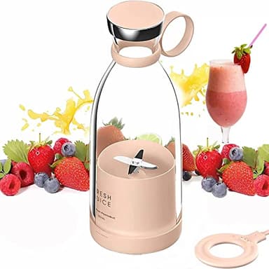 Frullatore Portatile, Shake Mixer, 350ML Frullatore Smoothie Blender Mixer Bottle Smoothie Maker, Frullatore Personale Multifunzionale per Spremute Fresche Miscelatore USB Ricabile Mini Frullatore