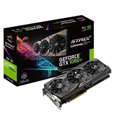 ASUS ROG-STRIX-GTX1080TI-11G-GAMING GeForce GTX 1080 Ti 11GB GDDR5X graphics card - graphics cards (NVIDIA, GeForce GTX 1080 Ti, 7680 x 4320 pixels, 2-Way SLI, 7680 x 4320 pixels, 11 GB)